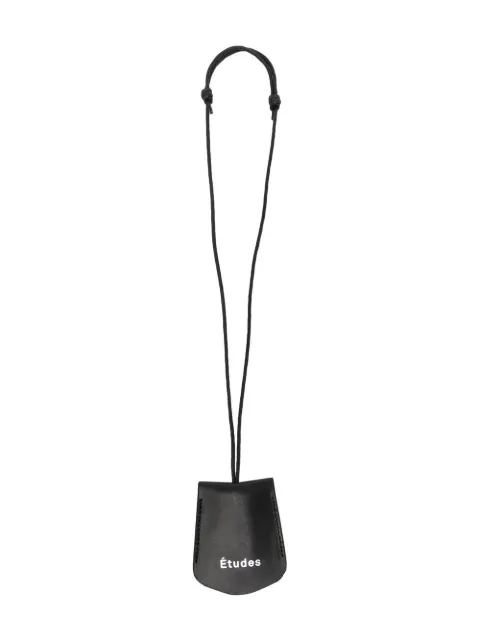Études Studio logo-print leather pouch Black E20M83501