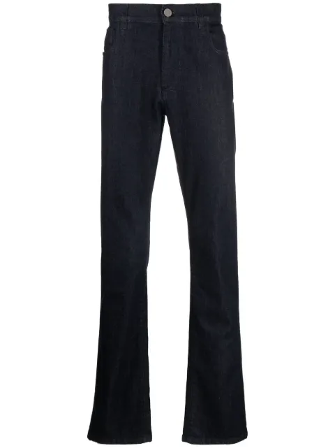 Billionaire logo-embroidered bootcut jeans Blue BBCOMDT0455BTE001N