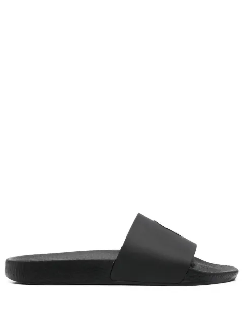 Polo Ralph Lauren logo-print slip-on sandals Black 809852071011