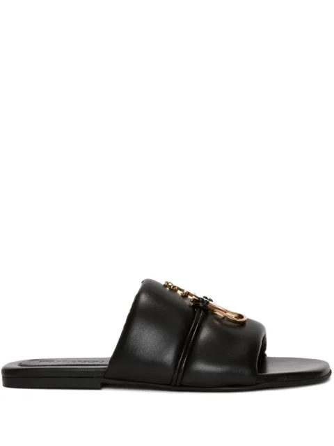 JW Anderson JW Anchor logo-plaque slides Black ANW39026A16140