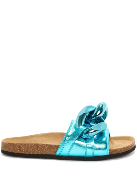 JW Anderson chain-link detail slides Blue ANW36015A16021