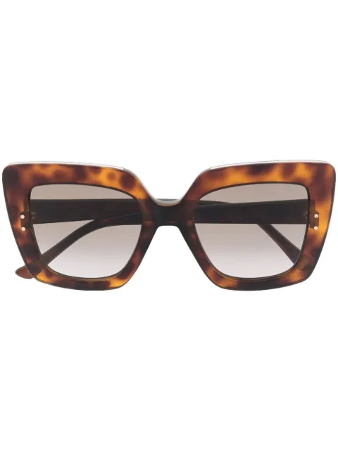 Jimmy Choo Eyewear tortoiseshell-effect tinted sunglasses Brown AURIG
