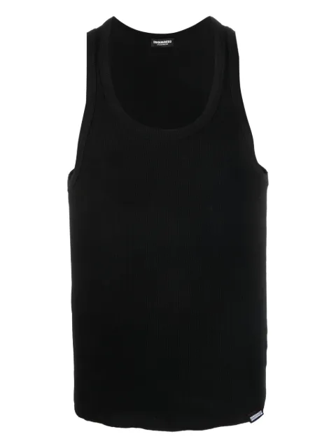 DSQUARED2 ribbed cotton tank top Black D9D424310ISA01