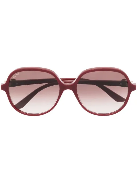 Cartier Eyewear CT0350S oversized-frame sunglasses Red CT0350S