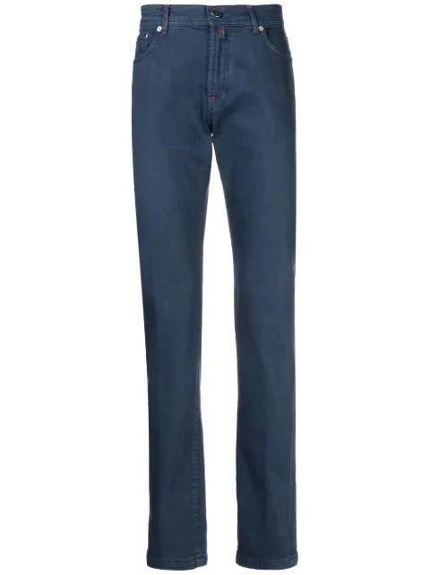 Kiton slim-cut chino trousers Blue UPNJSMJ0750A