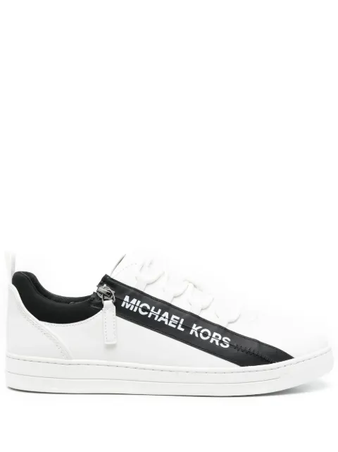 Michael Kors logo-print zip-detailed sneakers White 42T2KEFS5L