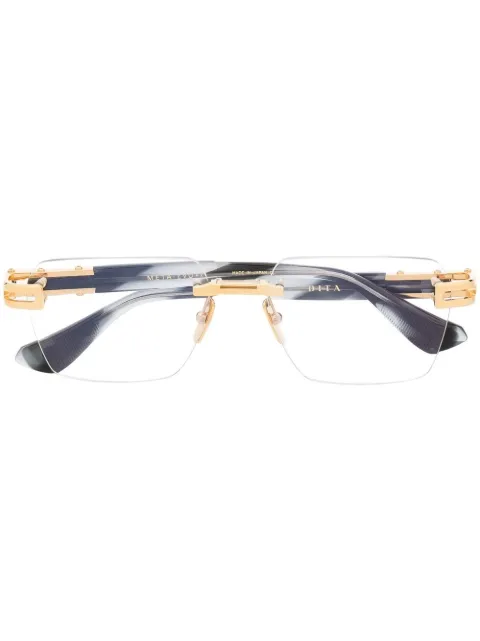 Dita Eyewear rimless square glasses Gold DTX154A01