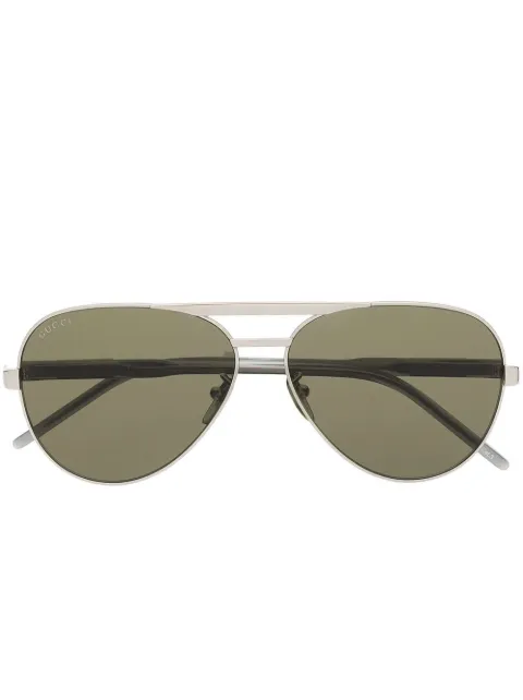 Gucci Eyewear GG1163S pilot-frame sunglasses Green 691379I3330