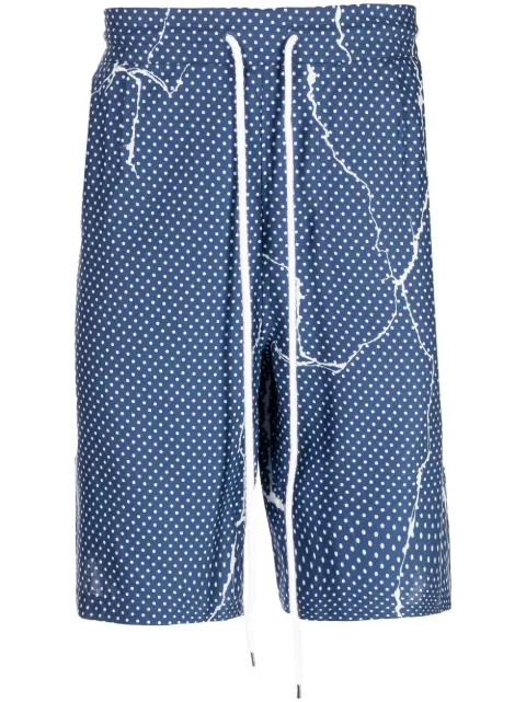 Destin polka-dot pattern print shorts Blue LOUIS