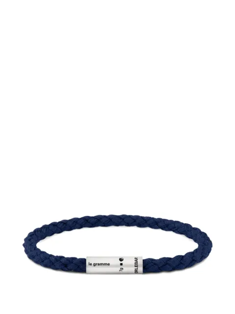 Le Gramme x Orlebar Brown Le 7g Cable engraved-logo bracelet Silver CARBRNMA05107OB