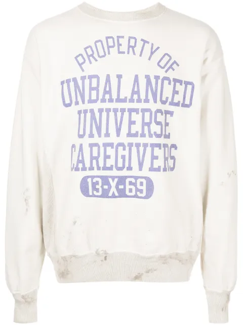 SAINT MXXXXXX graphic-print cotton sweatshirt White SMS220000039