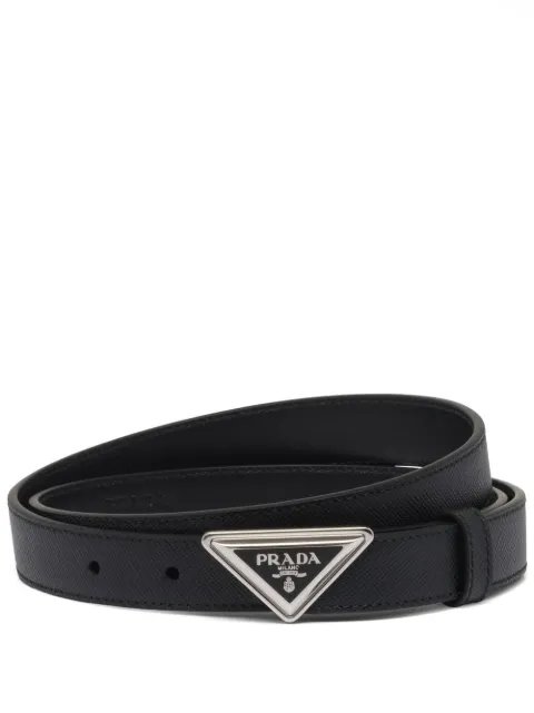 Prada logo-buckle leather belt Black 1CC522053