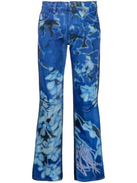 Paula Canovas del Vas graphic-print denim jeans Blue PWS221302