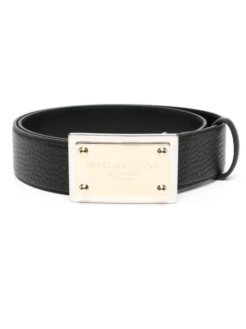 Dolce & Gabbana buckled leather belt Black BC4676AY987