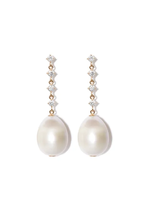 Zoë Chicco 14kt yellow gold pearl diamond earrings Gold BPE34D