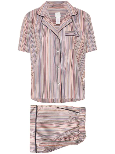 Paul Smith stripe-print two-piece pajama set Blue W1A340AASMULT
