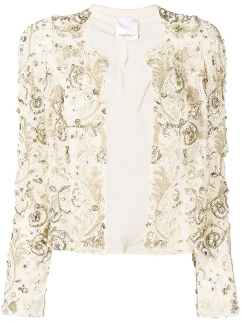 Zuhair Murad baroque-embellished cardigan Gold Ppfw121320
