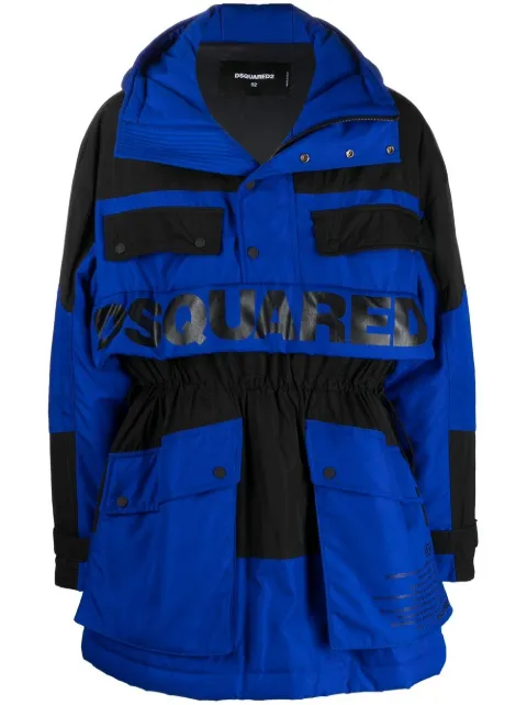 DSQUARED2 logo-print parka Blue S71AA0427S60332