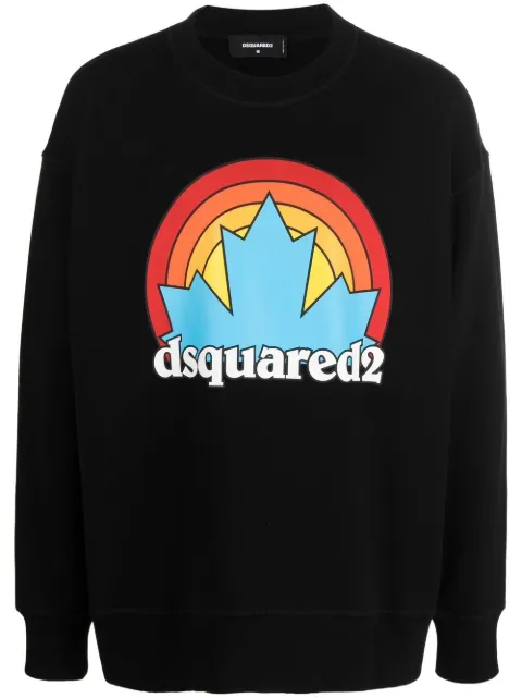 DSQUARED2 logo-print cotton sweatshirt Black S71GU0548S25516