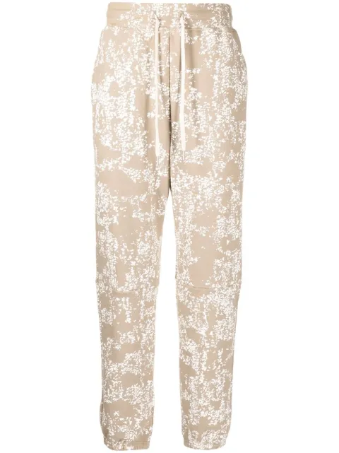 John Elliott Sydney graphic-print track pants Brown C177B00924A