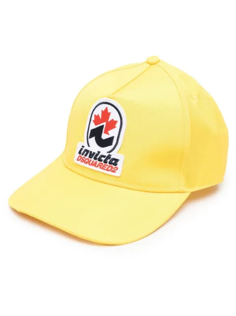 DSQUARED2 logo-patch baseball cap Yellow BCM063011700001