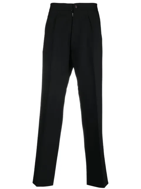 Maison Margiela herringbone-pattern wool trousers Black SI1KA0010S60307