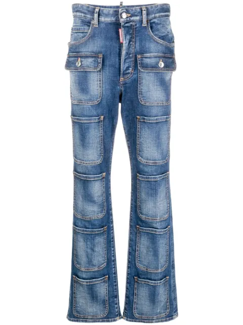 DSQUARED2 multi-pocket high-waisted jeans Blue S72LB0536S30342