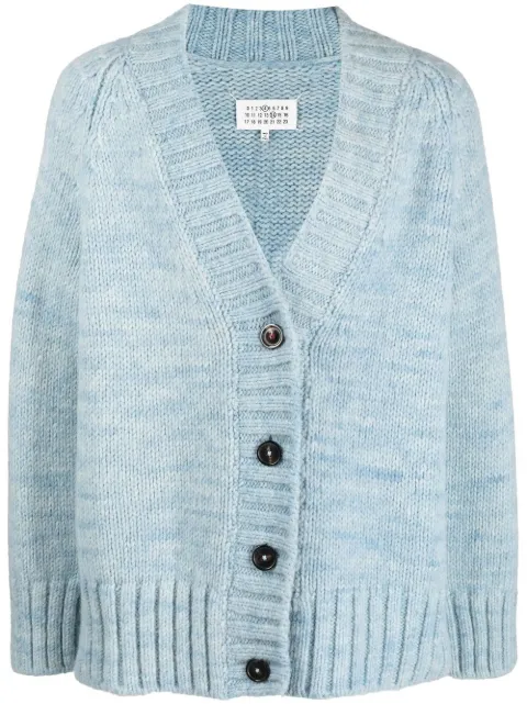 Maison Margiela Botanical Dye V-neck cardigan Blue SI0GP0004S17802
