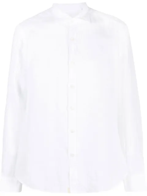 Tintoria Mattei cutaway collar linen shirt White Q66TNW