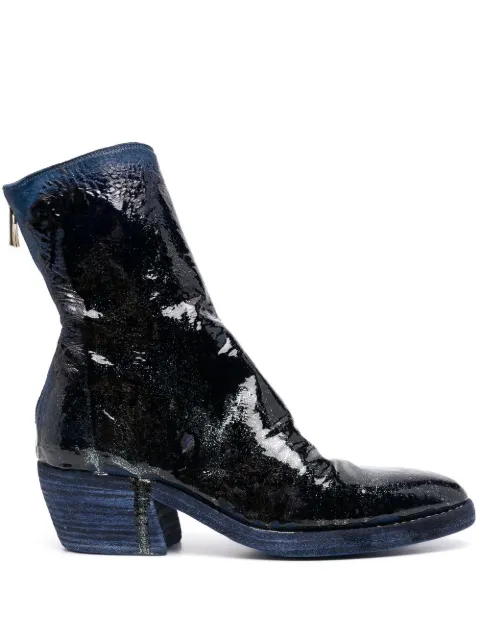 Guidi painted patent leather boots Blue VG05RSG