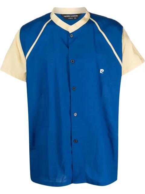 Pierre Cardin Pre-Owned 1980s piping detailing short-sleeved shirt Blue PICA280DD