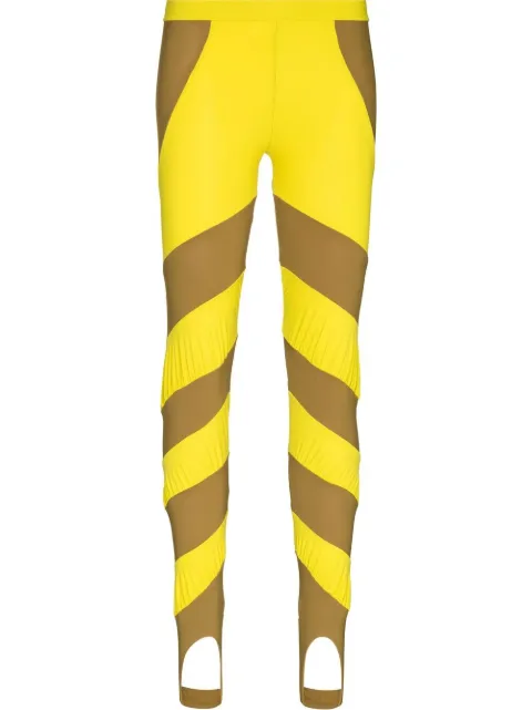 Paula Canovas del Vas striped two-tone leggings Green PWS221303VAR3