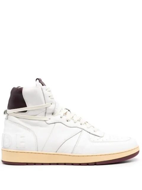 RHUDE panelled high-top sneakers White RHSS22FO07178500