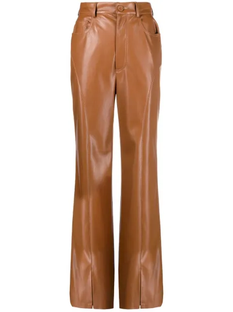 Nanushka curved seam straight-leg trousers Brown NW22FWPA00176