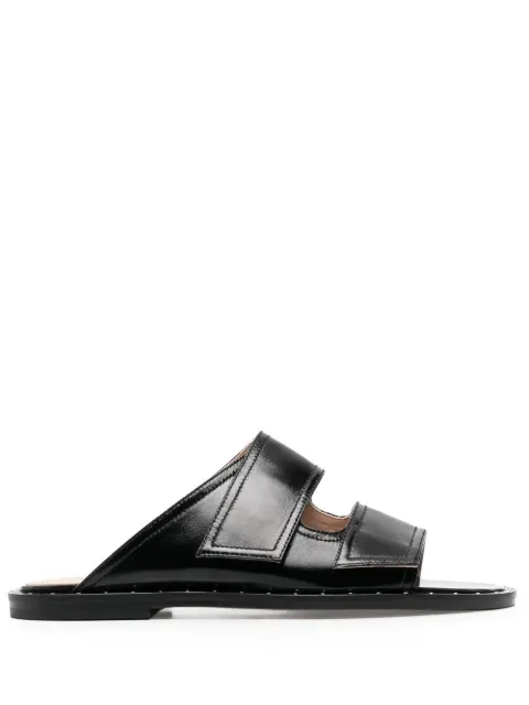 Scarosso leather cut-out sandals Black KARENSANDBLAPATE
