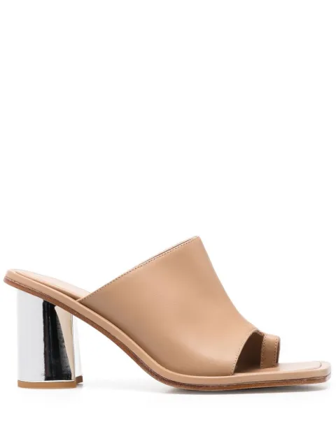 Scarosso Gwen leather mules Neutrals GWENSANDNUDCALF