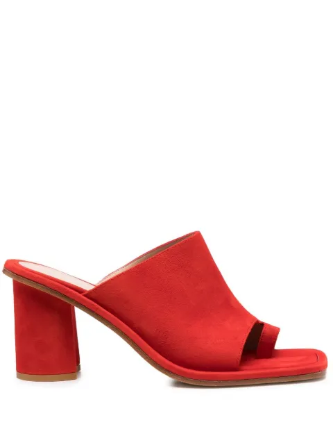 Scarosso Gwen 85mm suede mules Red GWENSANDREDSUED