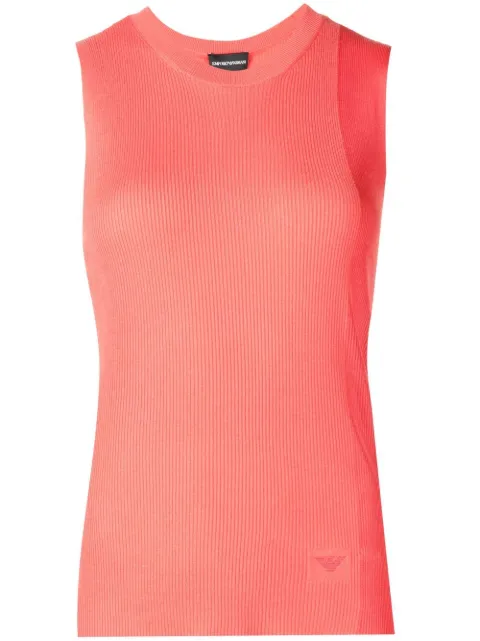 Emporio Armani ribbed tank top Pink 3L2KT52M22Z