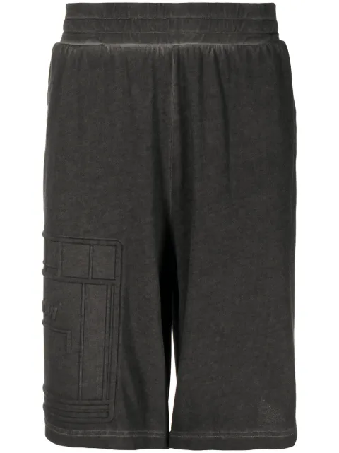 A-COLD-WALL* debossed-logo elasticated-waist Bermuda shorts Black ACWMB101