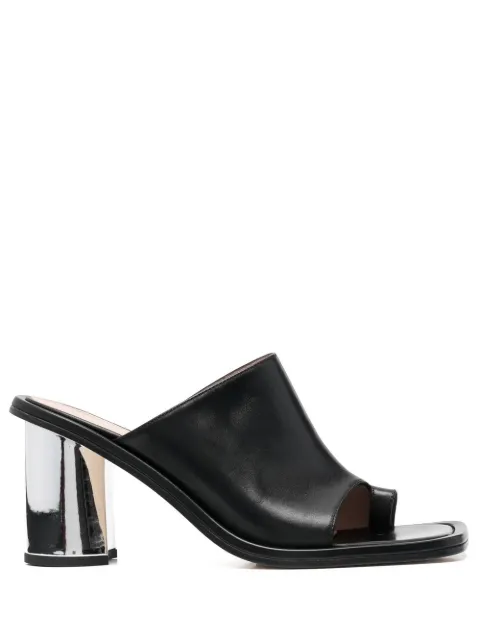 Scarosso 85mm Gwen mules Black GWENSANDBLACALF