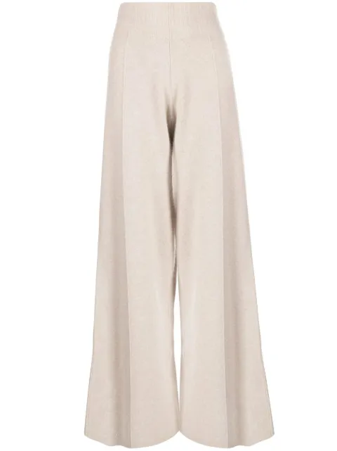 Pringle of Scotland high-waisted knitted trousers Neutrals WPB025