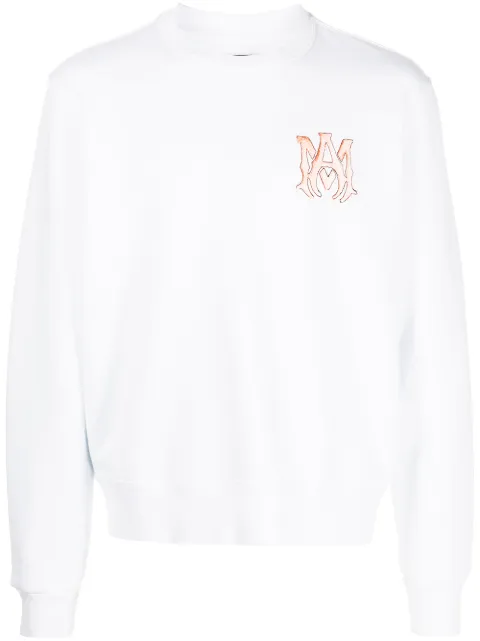 AMIRI logo-lettering sweatshirt White SS22MJL019