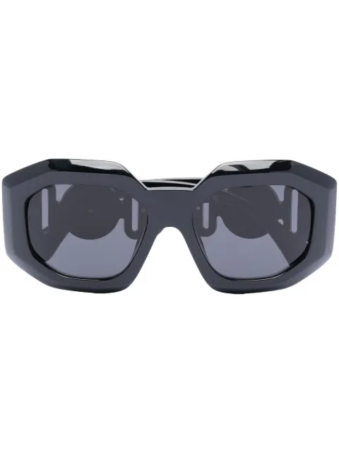 Versace Eyewear oversized geometric frame sunglasses Black 0VE4424U56GB187