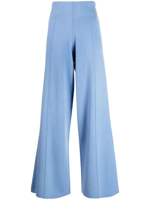 Pringle of Scotland high-waisted knitted trousers Brown WPB025