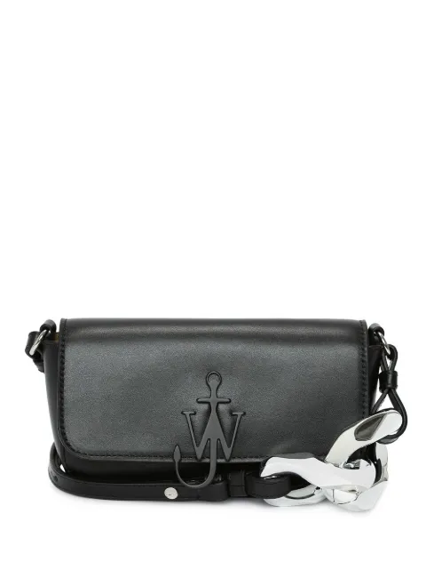 JW Anderson logo-plaque detail shoulder bag Black HB0491LA0020