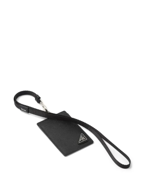 Prada Saffiano leather badge holder Black 2MC016QHH