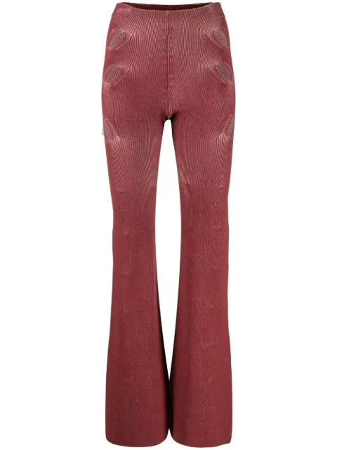 Dion Lee Lock slit-detail trousers Red C7133P22
