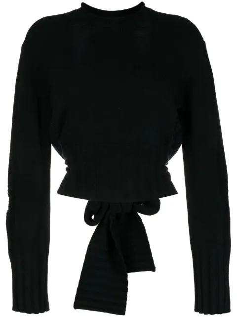 Dion Lee distressed-finish knitted jumper Black C7086P22