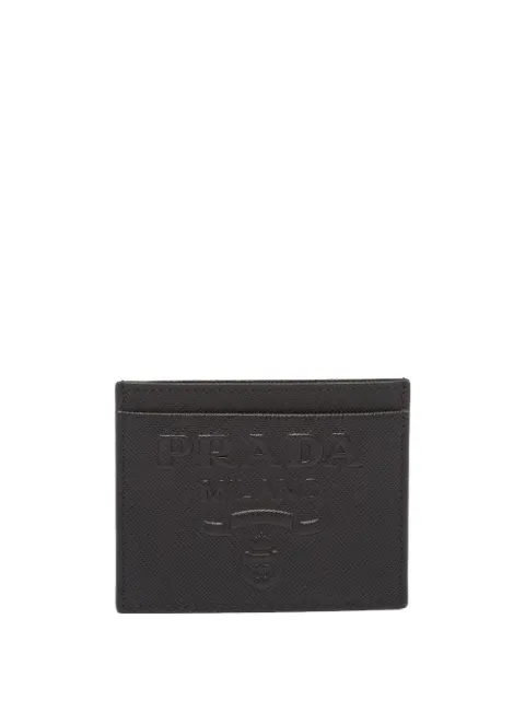 Prada embossed-logo cardholder Black 1MC0252D1Q
