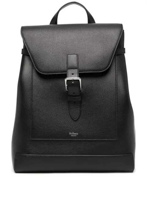 Mulberry Chiltern logo-embossed backpack Black HH8713205A100